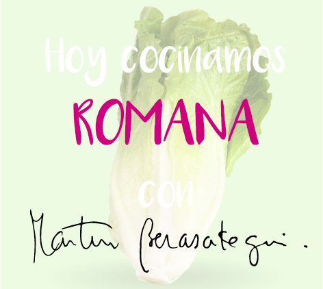 LECHUGA ROMANA CON NARANJA, QUESO Y ALMENDRAS